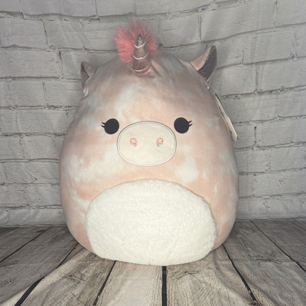 Squishmallows Liel Unicorn Large Pink White Plush Doll 16"